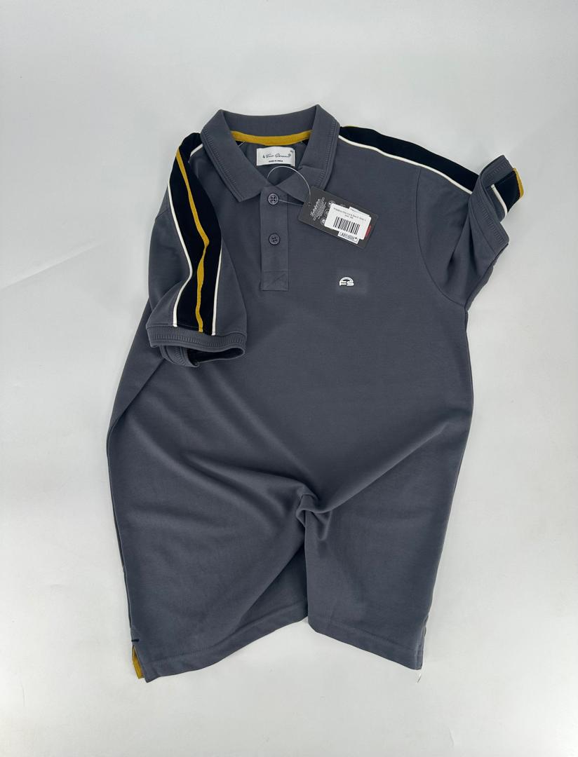 4squares Polo Cut & Sew D. Grey