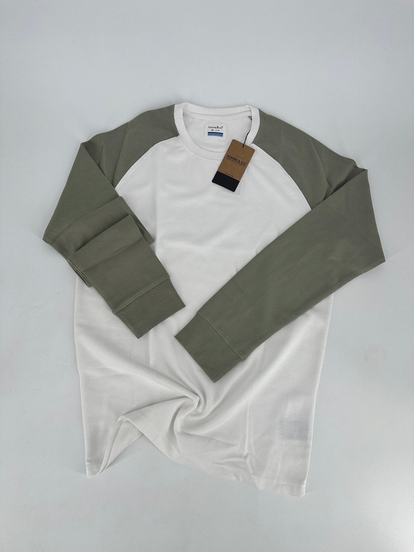 H&C LS Tee White/Lt.Grey