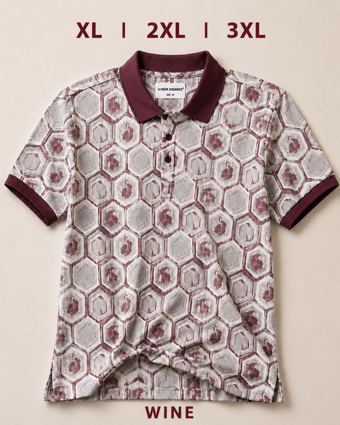 4 Squares Premium Printed Polo
