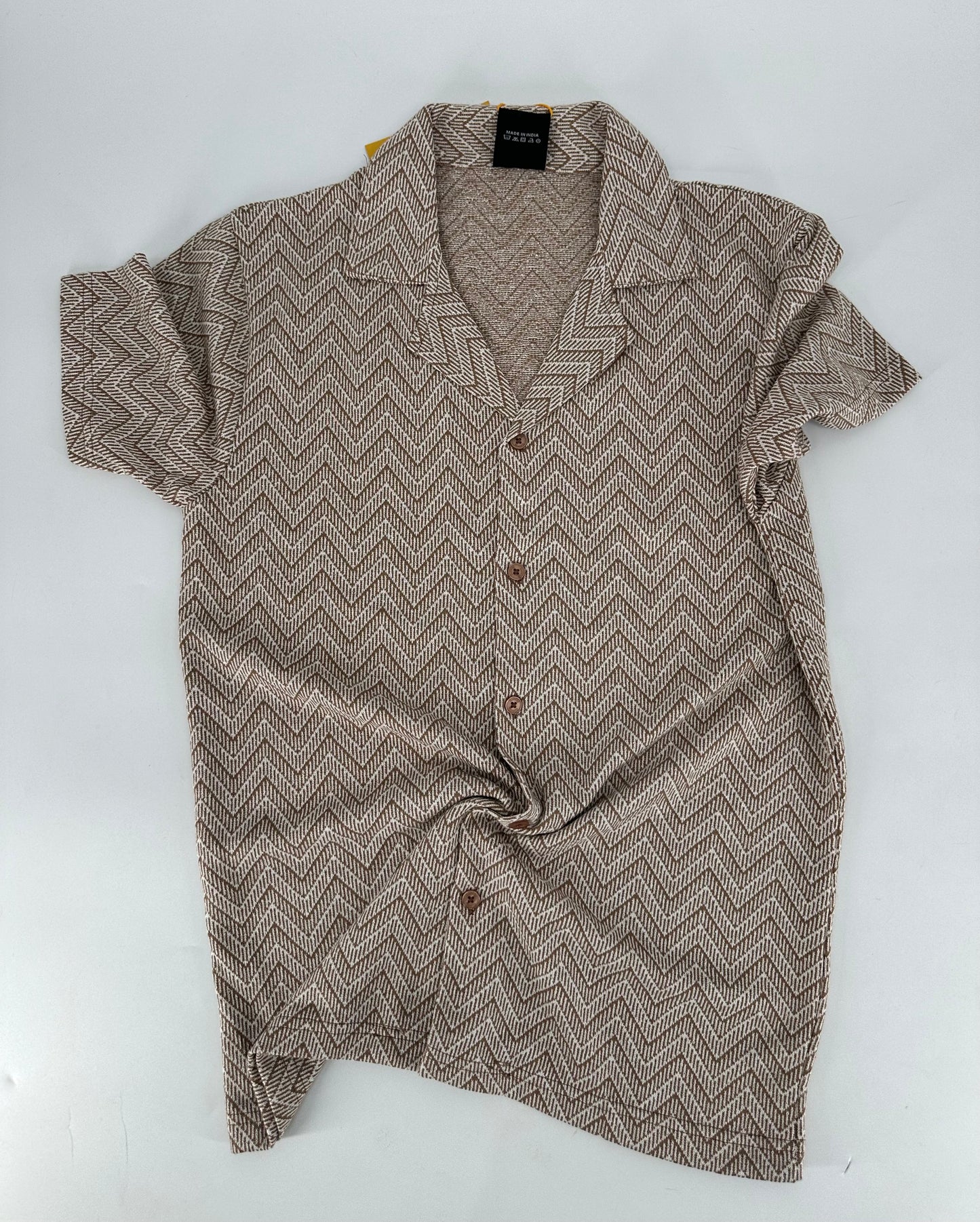 Radiology Knitted Shirt Camel