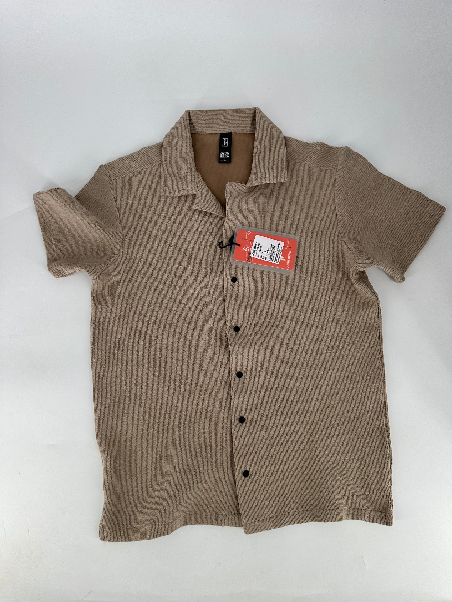 JB Knitted Shirt PLain Biege