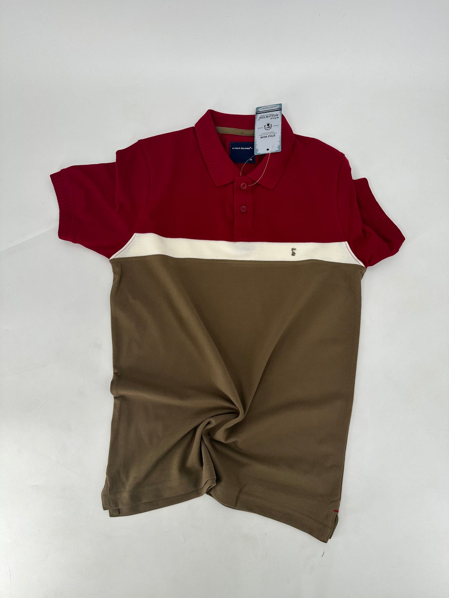 4Squares Polo C&S Maroon
