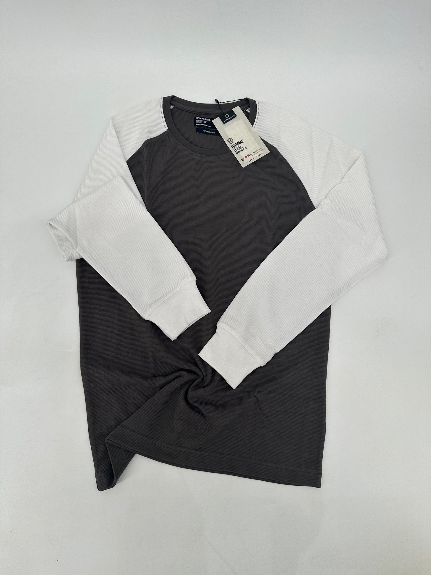 H&C LS Tee Stone/White