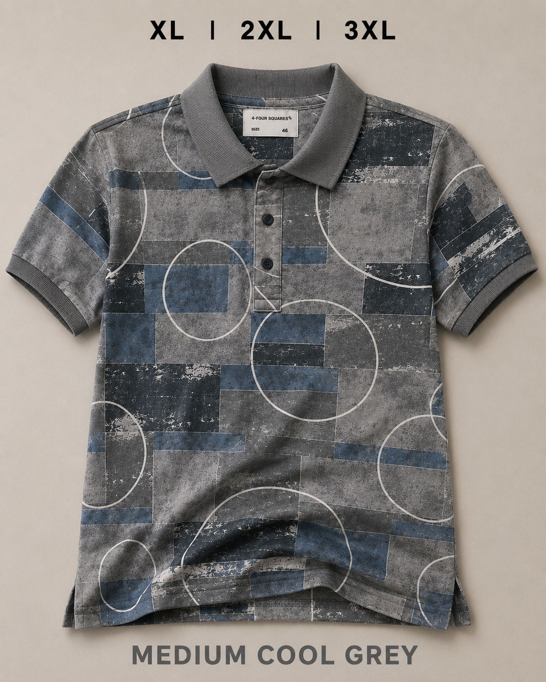 4 Squares Premium Printed Polo