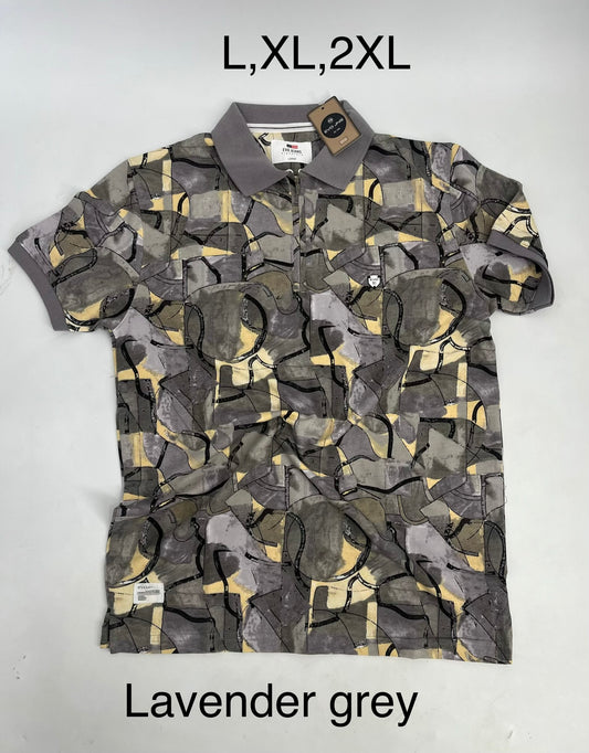 EVO Jeans Premium Printed Zip Polo Shirt