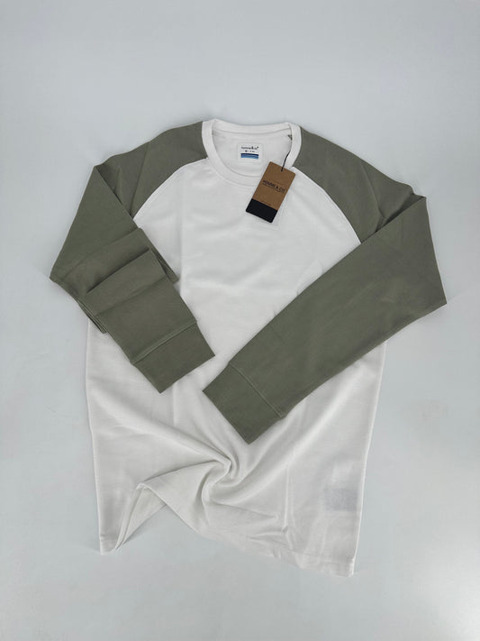 H&C LS Tee White/Lt.Grey