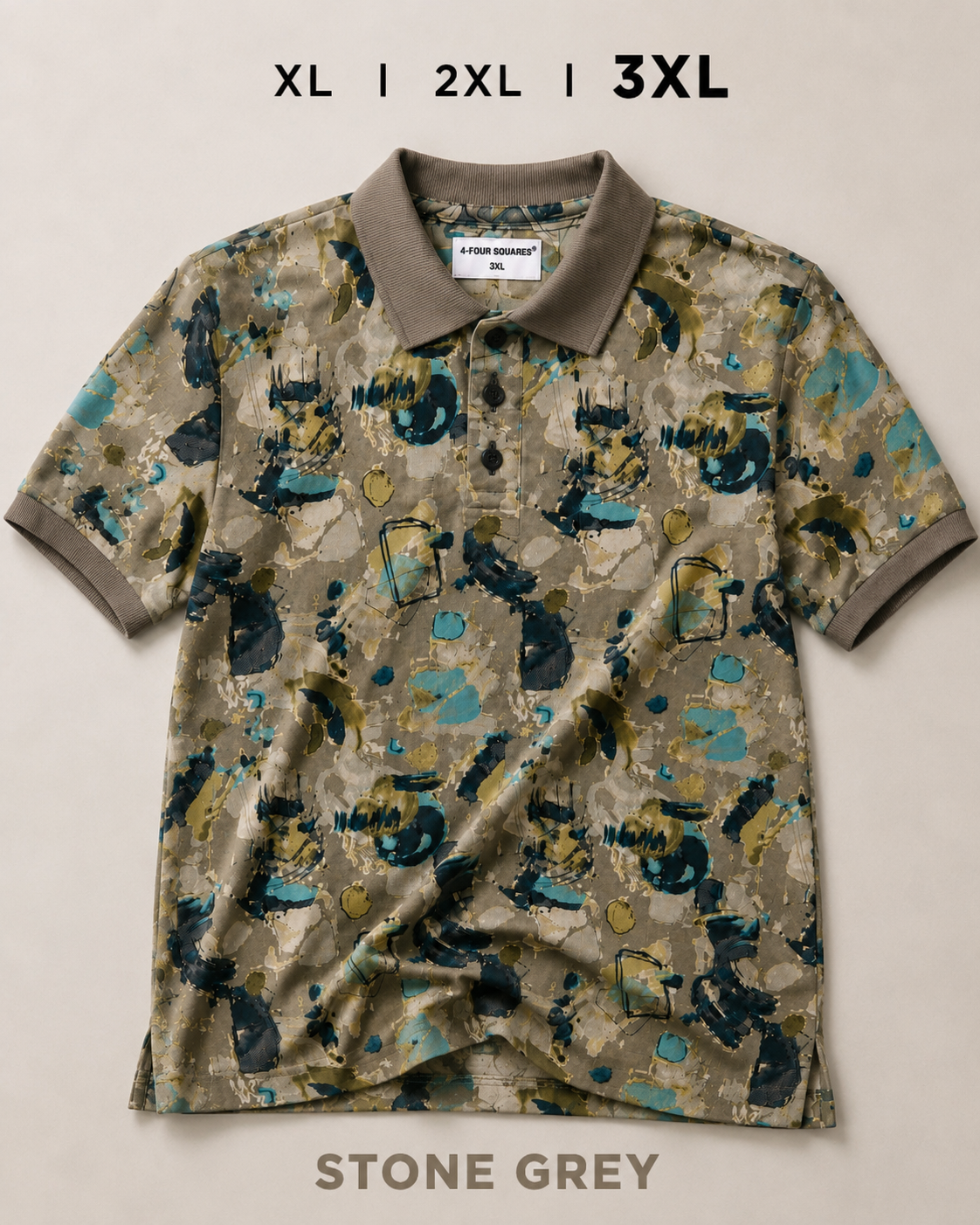 4 Squares Premium Printed Polo