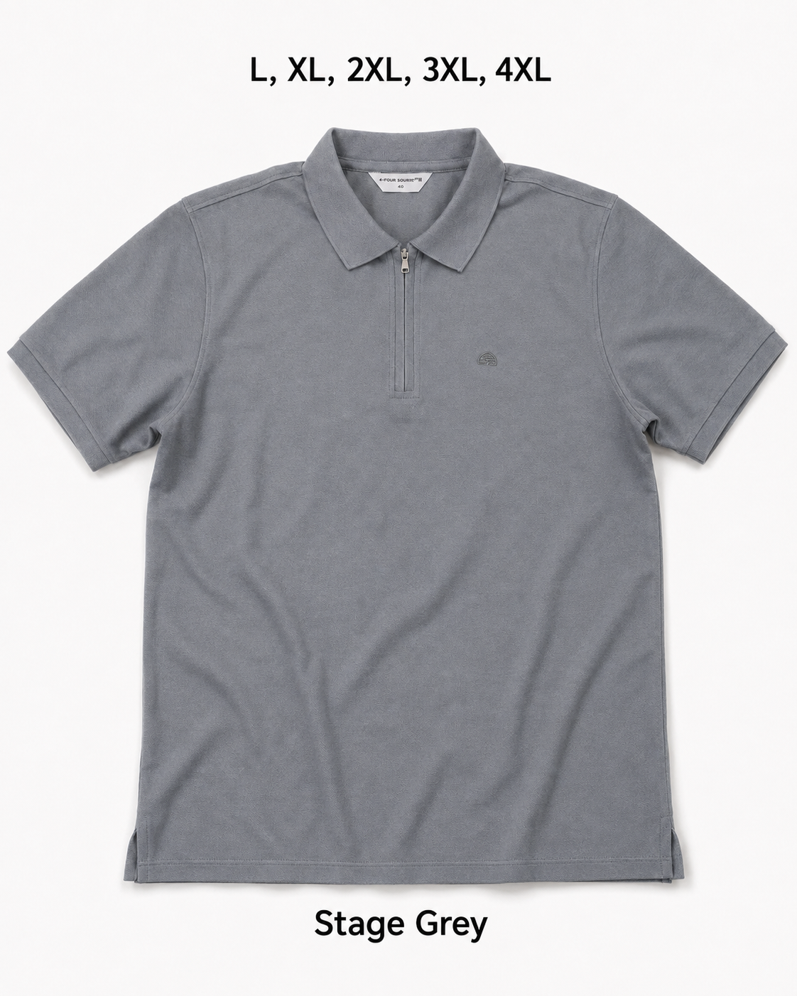 4 Squares Premium Zip Polo