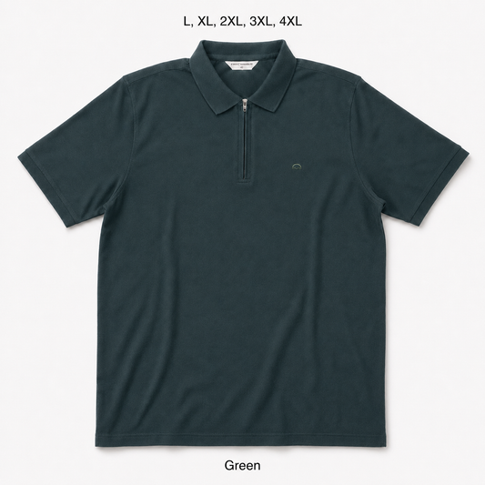4 Squares Premium Zip Polo