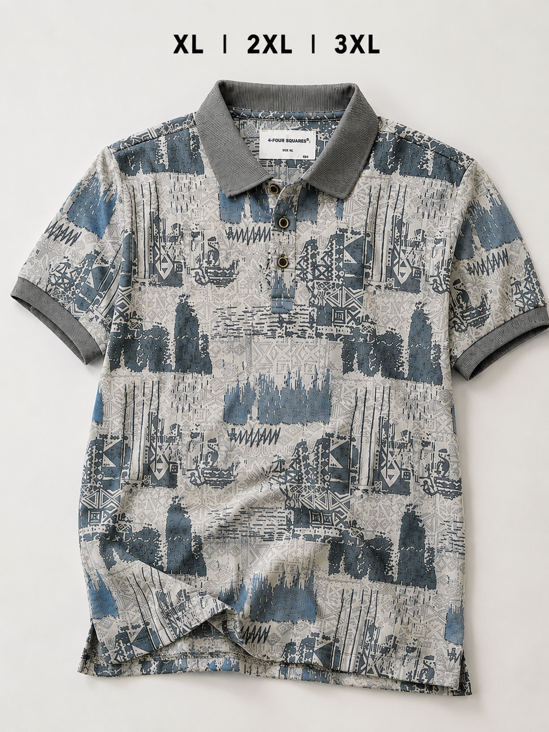 4 Squares Premium Printed Polo
