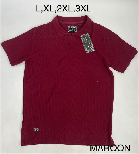 Baeficker Textured Open-Placket Polo