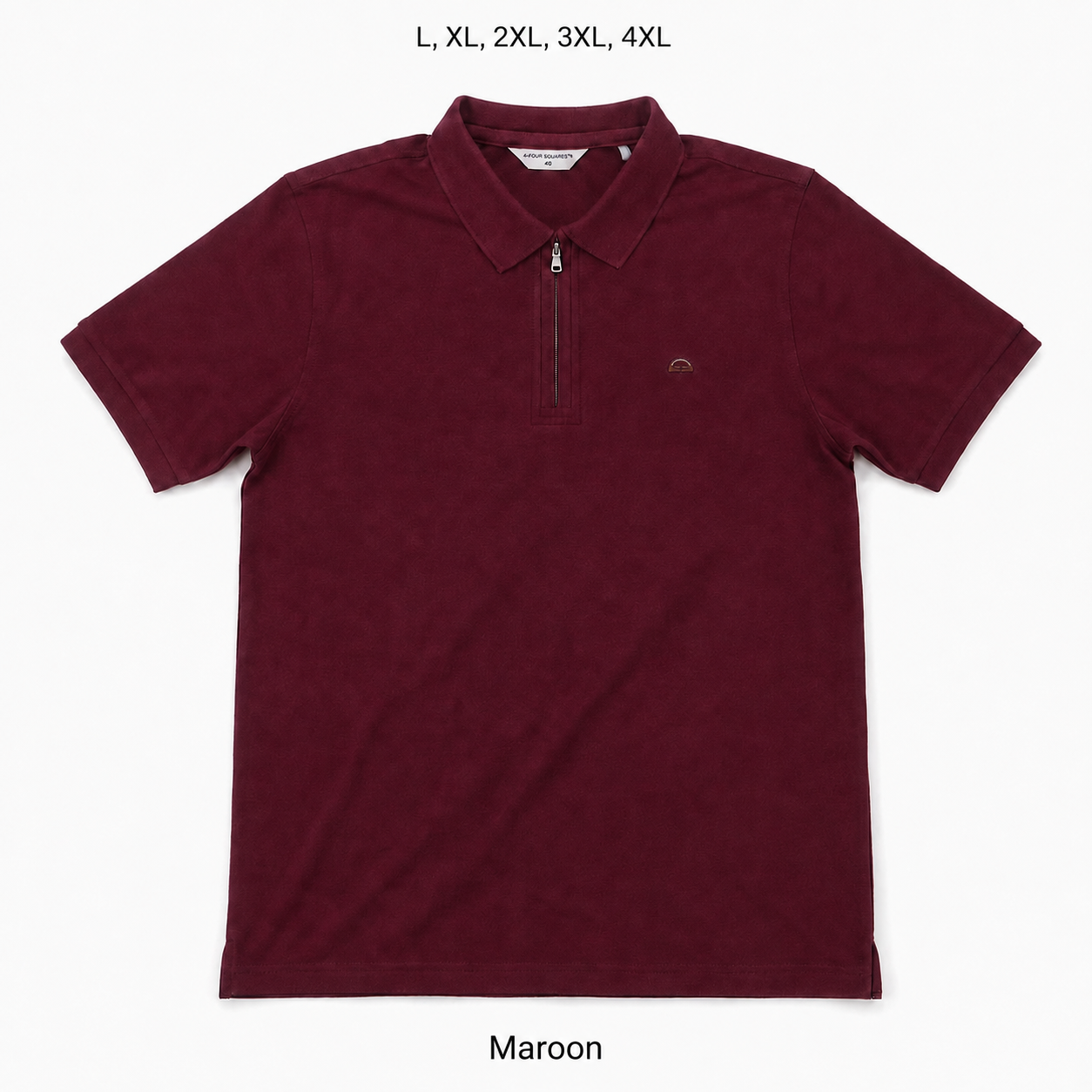 4 Squares Premium Zip Polo