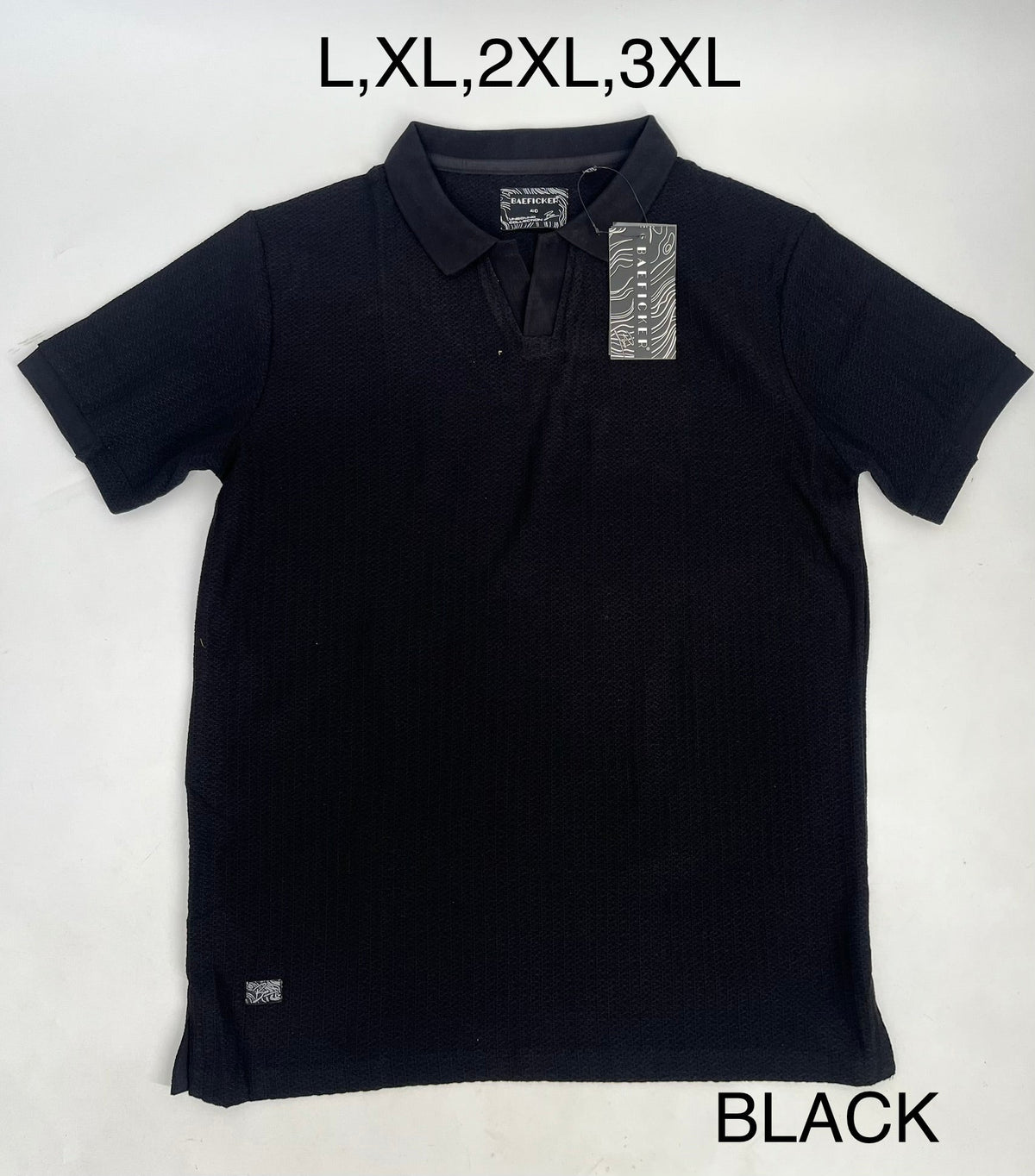 Baeficker Textured Open-Placket Polo