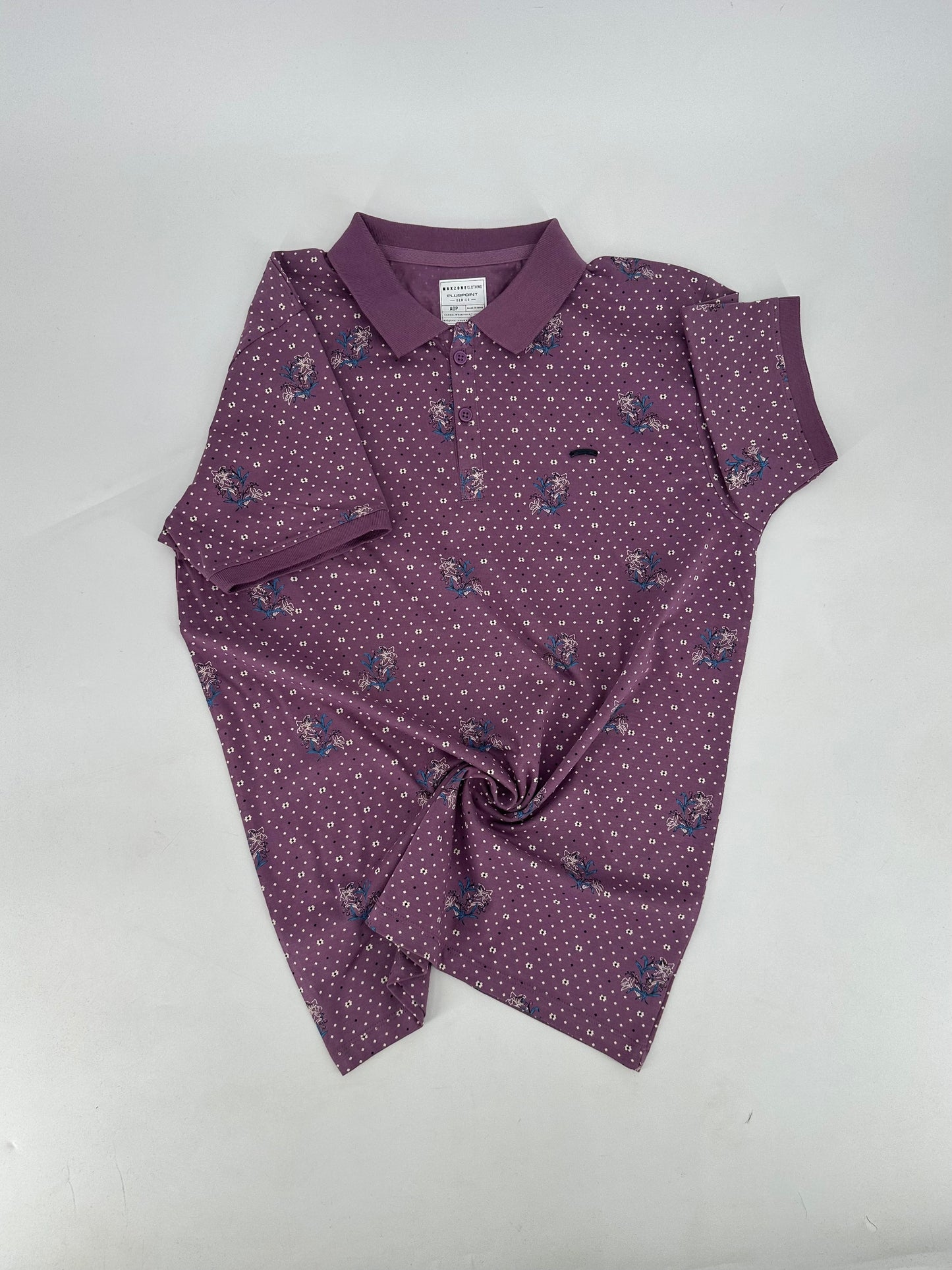 Maxzone Polo AOP Rich Purple